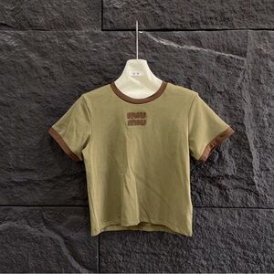 MIU MIU green short-sleeved T-shirt